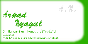 arpad nyagul business card